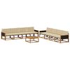 vidaXL Utomhussoffset med kudde 9 pcs Naturlig och Beige