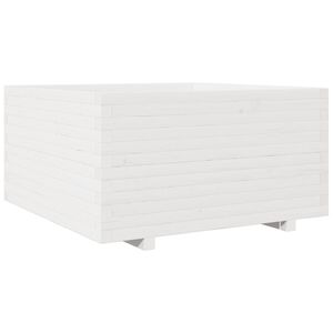 vidaXL Odlingsl&aring;da vit 90x90x49,5 cm massiv furu