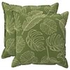 vidaXL Kudd&ouml;verdrag 2 st HOUTEN Bladdesign 55 x 55 cm Polyester