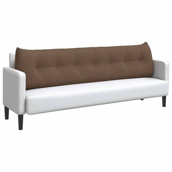 vidaXL Ryggkudde Brun 200 x 24 x 50 cm tyg