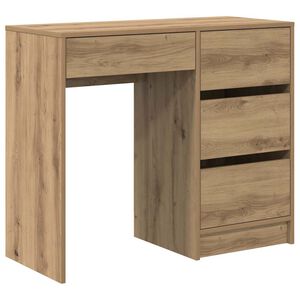 vidaXL Skrivbord Artisan Ek Konstruerat tr&auml; 90 x 37.5 x 75 cm