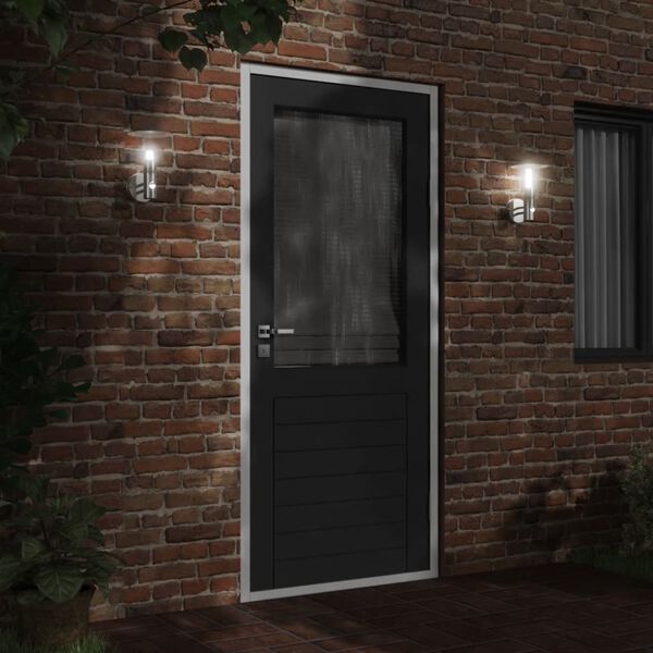 vidaXL Utomhusv&auml;gglampor med sensorer 2 st rostfritt st&aring;l