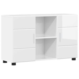 vidaXL Sideboard FLORIN 88,5 x 30,5 x 55,5 cm H&ouml;gblanka vita