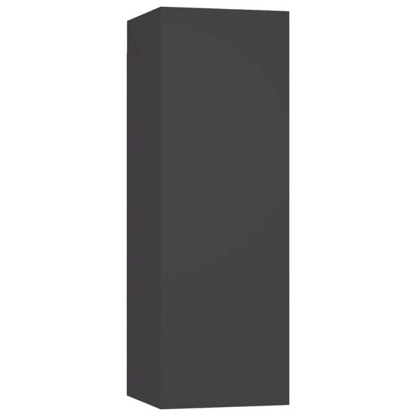 vidaXL Tv-sk&aring;p 5 delar gr&aring; konstruerat tr&auml;