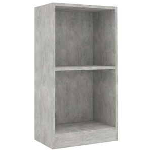 vidaXL Bokhylla betonggr&aring; 40x24x75 cm konstruerat tr&auml;
