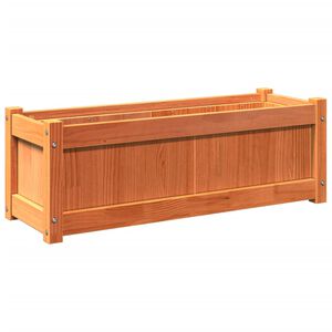 vidaXL Odlingsl&aring;da vaxbrun 90x31x31 cm massiv furu