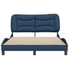 vidaXL Bed Frame without Mattress "Hvar" Blue 140x200 cm Fabric