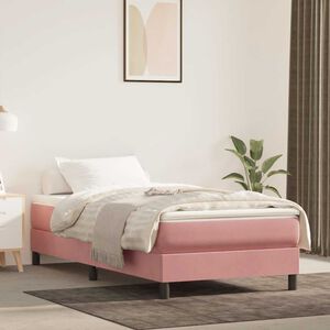 vidaXL Pocketres&aring;rmadrass f&ouml;r barn medium rosa 80x160 cm sammet