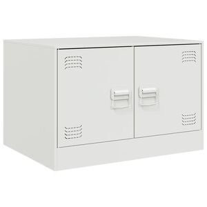 vidaXL Soffbord vit 67x50x44 cm st&aring;l