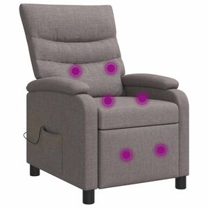 vidaXL Massagef&aring;t&ouml;lj Taupe Tyg
