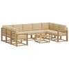 vidaXL Utomhussoffset 10 st Vit och Beige Polyester