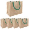 vidaXL Jutep&aring;sar 5 Naturlig och gr&ouml;n 26 x 22 x 14 cm 100% Tossa Jute