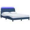 vidaXL Bed Frame without Mattress "Hanko" Blue 140x200cm Fabric