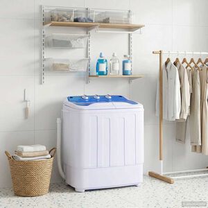 vidaXL Minitv&auml;ttmaskin med dubbla trummor 5,6 kg