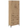vidaXL Sk&aring;p Artisan Ek 69,5 x 34 x 180 cm Konstruerat tr&auml;