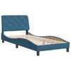 vidaXL Bed Frame without Mattress Blue 80x200 cm Velvet