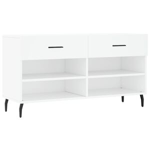 vidaXL Skob&auml;nk vit 102x35x55 cm konstruerat tr&auml;
