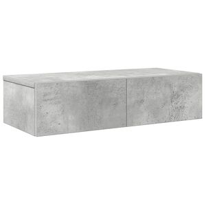 vidaXL V&auml;gghylla med l&aring;dor betonggr&aring; 60x26,5x15 cm konstruerat tr&auml;