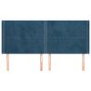 vidaXL S&auml;nggavel med kanter m&ouml;rkbl&aring; 183x16x118/128 cm sammet