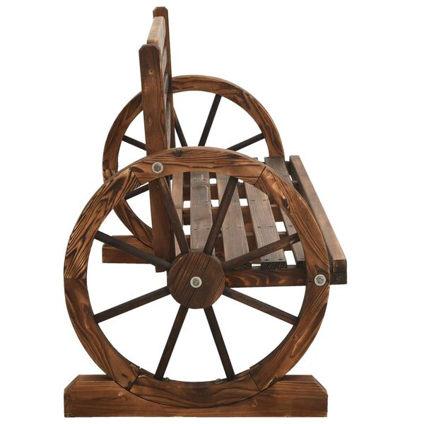 vidaXL Trädgårdsbänk 112 cm massivt granträ