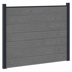 vidaXL St&auml;ngselpanel WPC och aluminium Gr&aring;
