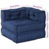 vidaXL Modulär soffa 3 pcs Indigo tyg