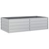 vidaXL Odlingsl&aring;da upph&ouml;jd galvaniserat st&aring;l 160x80x45 cm silver