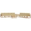 vidaXL Utomhussoffset 9 st Vit och Beige Polyester
