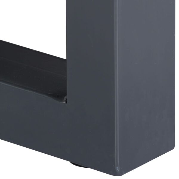 vidaXL Soffbord med levande kanter grå 60x60x40 cm massivt akaciaträ