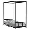 vidaXL S&auml;ngram f&ouml;r barn svart 90x190 cm massiv furu