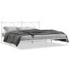 vidaXL S&auml;ngram med huvudgavel metall vit 180x200 cm