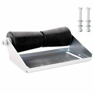 vidaXL B&aring;ttrailer med rulle och f&auml;ste 30,5 cm Silver Galvaniserat st&aring;l