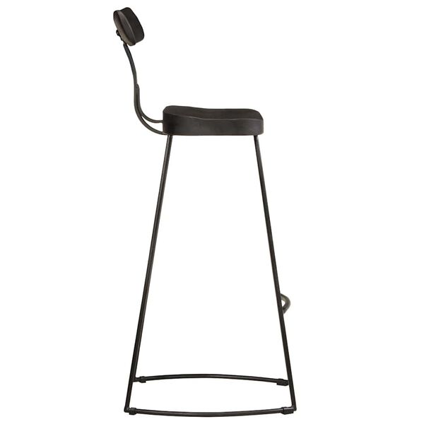 vidaXL Barstolar 2 st svart 49x43x103 cm mango i massivt tr&auml;