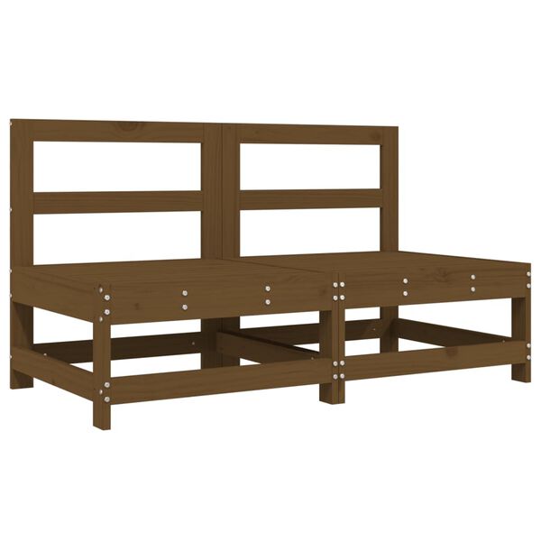 vidaXL Loungegrupp f&ouml;r tr&auml;dg&aring;rden 6 delar honungsbrun massiv furu