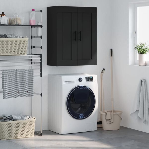 vidaXL V&auml;ggsk&aring;p svart 69,5x34x90 cm konstruerat tr&auml;