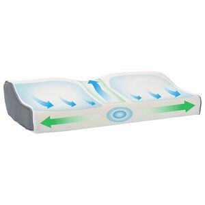 vidaXL Nackkudde Vit Minneskum 59 x 34,5 x 12 cm