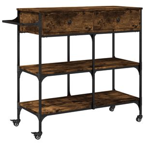 vidaXL K&ouml;ksvagn r&ouml;kf&auml;rgad ek 105x42x95 cm konstruerat tr&auml;
