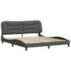 vidaXL Bed Frame without Mattress "Hvar" Dark Grey 180x200 cm Fabric