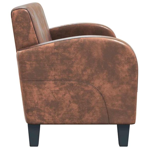 vidaXL 2-sitssoffa konstmocka brun