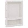 vidaXL Inf&auml;lld duschhylla niche 2 hyllor matt vit 41x51x10 cm
