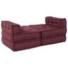 vidaXL Modulsofa enhet 4 pcs Bordeaux Tyg