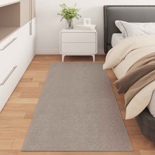 vidaXL Omr&aring;desmattor Rektangul&auml;r LUGO Taupe 200 x 80 cm Polyester