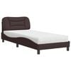 vidaXL Bed with Mattress "Hvar" Dark Brown 90x200 cm Fabric