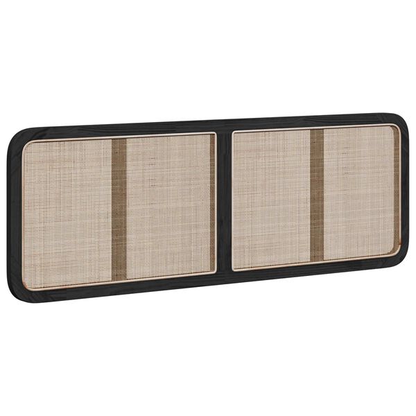 vidaXL Huvudgavel med huvudgavel Svart 160 x 55 x 3 cm Rotting