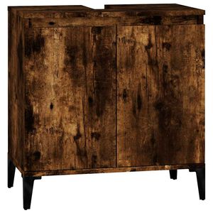 vidaXL Tv&auml;ttst&auml;llssk&aring;p r&ouml;kf&auml;rgad ek 58x33x60 cm konstruerat tr&auml;