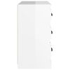 vidaXL Förvaringsskåp vit högglans 70x35,5x67,5 cm konstruerat trä