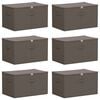 vidaXL F&ouml;rvaringsl&aring;da 6 pcs Gr&aring; 60 x 43 x 35 cm Non-woven tyg