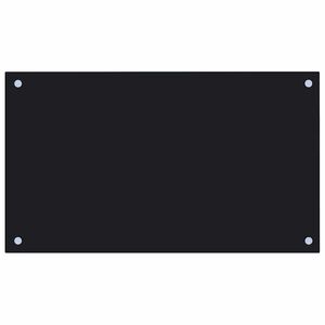 vidaXL St&auml;nkskydd svart 70x40 cm h&auml;rdat glas