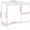 vidaXL Tvättställsskåp ek 65x33x60 cm konstruerat trä