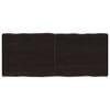 vidaXL Bordsskiva mörkbrun 120x50x(2-6) cm massivt trä levande kant